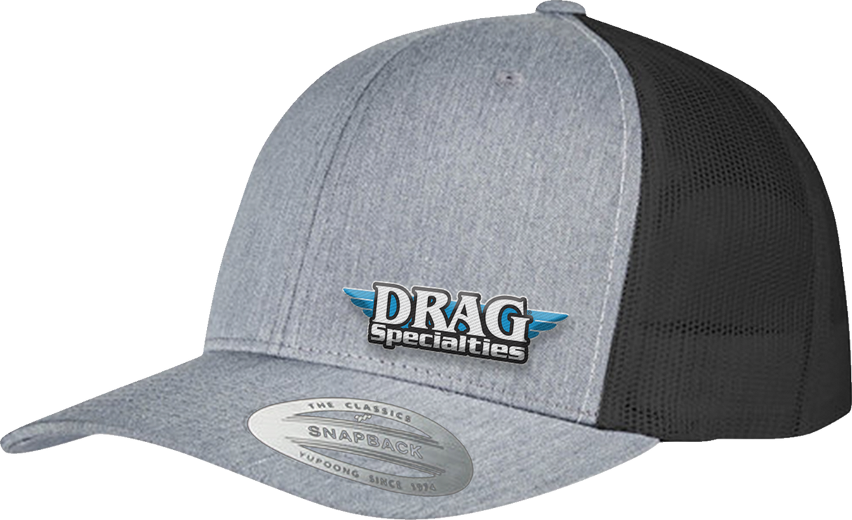Drag Specialties Mesh Snapback Hat - Gray/Black