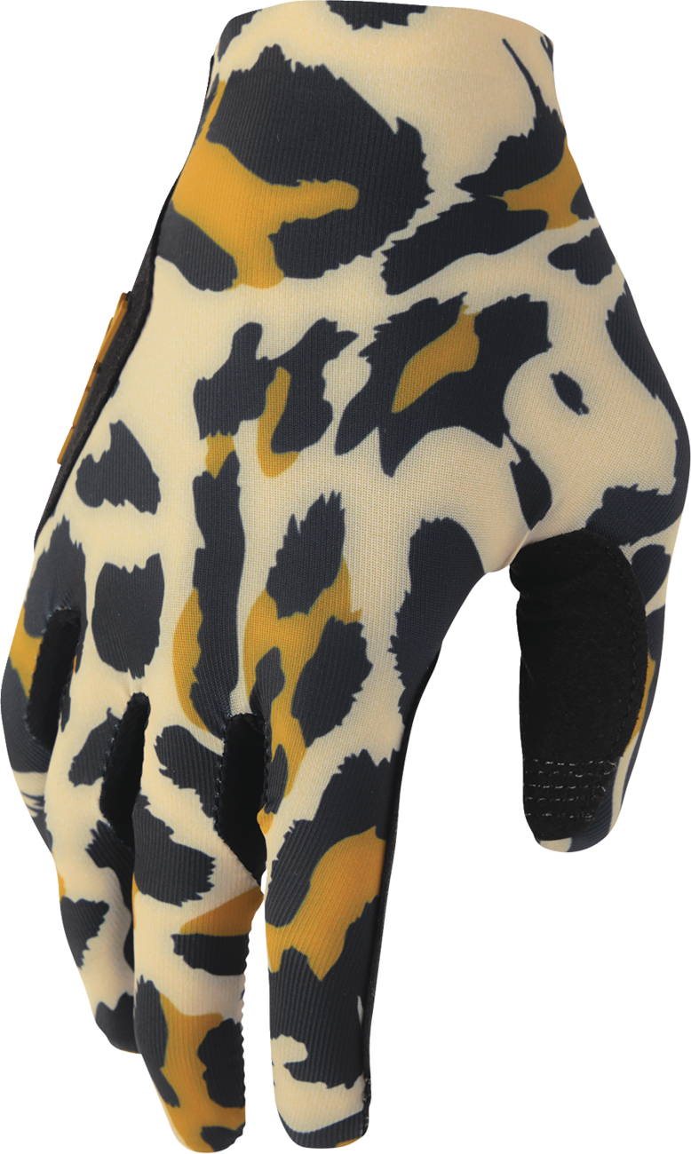 Women\'s SPORTMODE Cheetah Gloves - Tan/Black - Medium