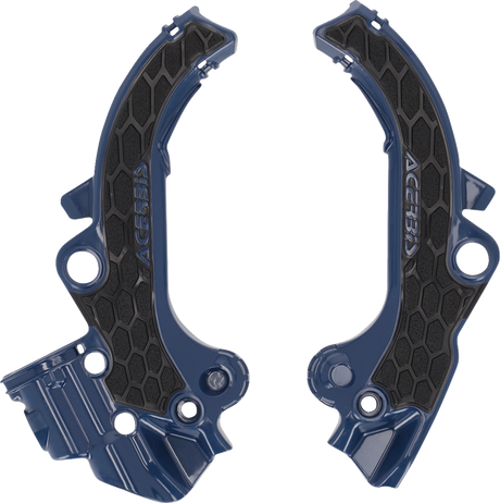 X-Grip Frame Guards - Black/Blue - Gas Gas | Husqvarna | KTM 2024 - 2025