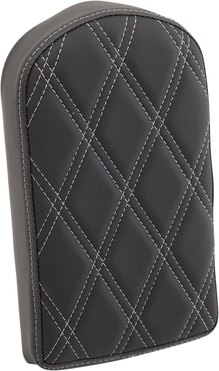 Sissy Bar Pad - Double Diamond - Silver - Tall