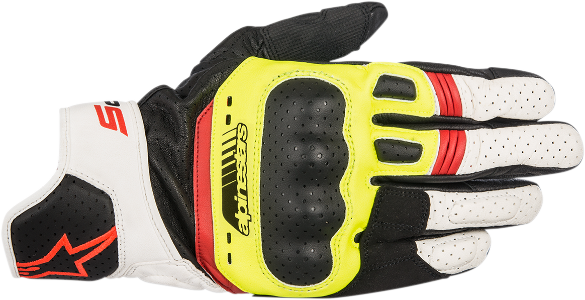 SP-5 Gloves - Black/Fluo Yellow/White/Fluo Red - 3XL