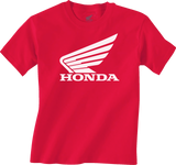 Youth Honda Wing T-Shirt - Red - Small
