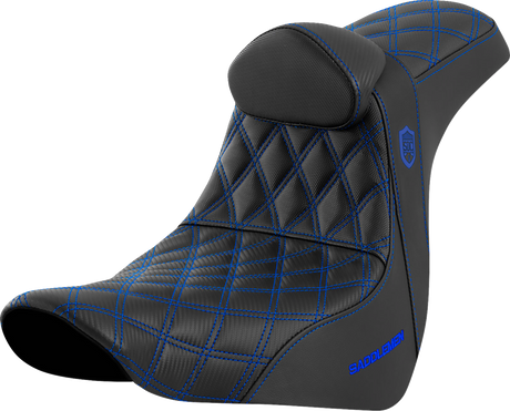 Pro Series SDC Performance Seat - with Backrest - Blue Stitch - FL/FX \'18-\'23 2018 - 2023