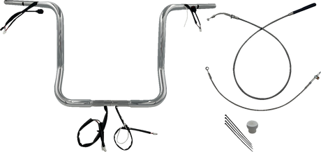 1-1/4\" EZ Install Round Top Handlebar - 16\" - Chrome 2023 - 2024