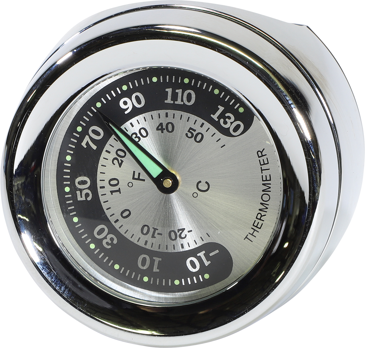 Handlebar Mount Thermometer - Chrome - For 1.25\" Bar