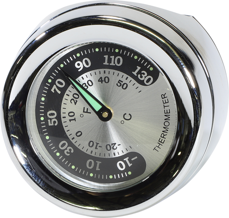 Handlebar Mount Thermometer - Chrome - For 1.25\" Bar