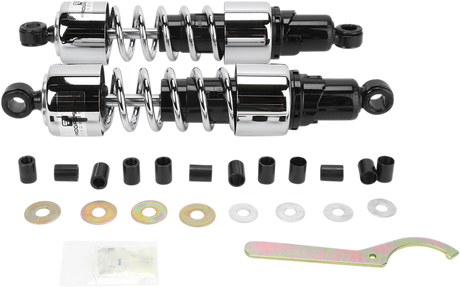 Shocks - 412 Cruiser Series - Chrome - 13.5\" - Standard/Heavy Duty 2001 - 2016