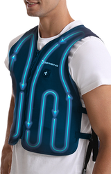 5V Touch Button Circulatory Cooling Vest - Blue