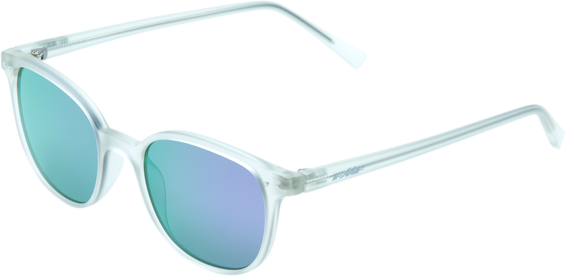 Spark Sunglasses - Matte Crystal Light Gray - Purple Mirror Lens
