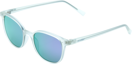 Spark Sunglasses - Matte Crystal Light Gray - Purple Mirror Lens