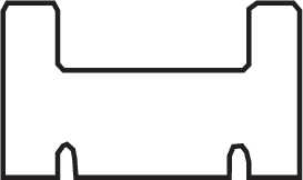 Black Replacement Slide - UHMW - Profile 05 - Length 44.00\" - Arctic Cat 1970 - 1994