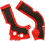 X-Grip Frame Guards - Red/Black - CRF 250R/450R 2013 - 2017