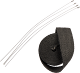 Exhaust Heat Wrap Kit with Ties - Black - 2\" x 25\'