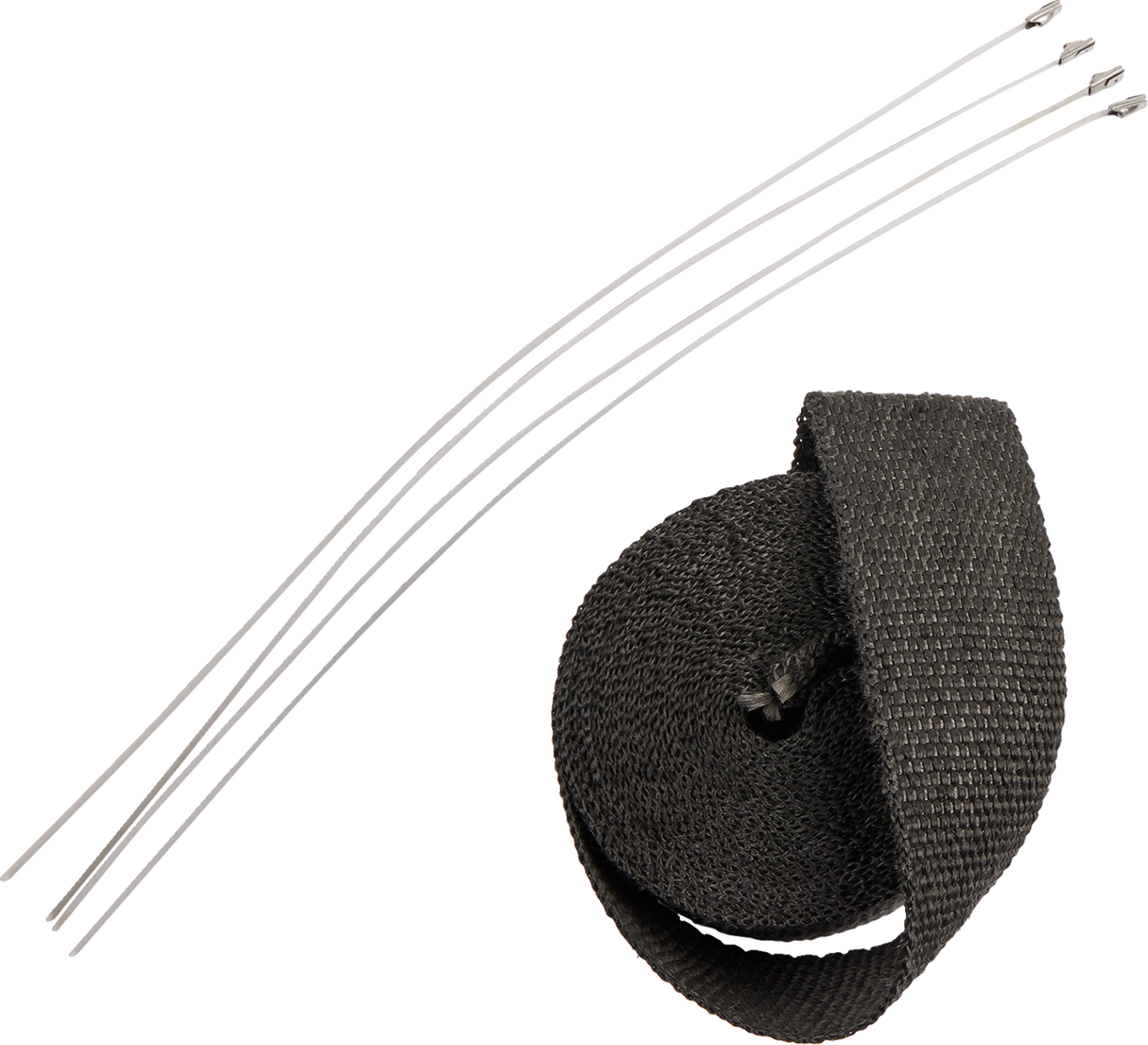 Exhaust Heat Wrap Kit with Ties - Black - 2\" x 25\'