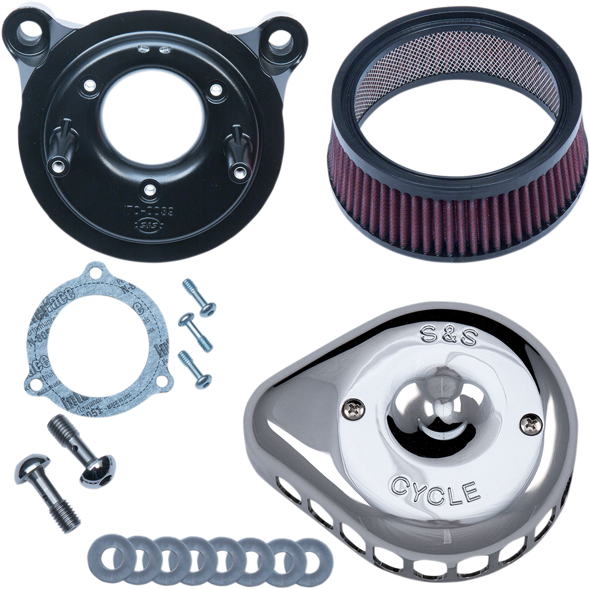 Mini Teardrop Stealth Air Cleaner Kit - Chrome 2008 - 2017