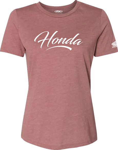 Women\'s Honda Script T-Shirt - Heather Mauve - Medium