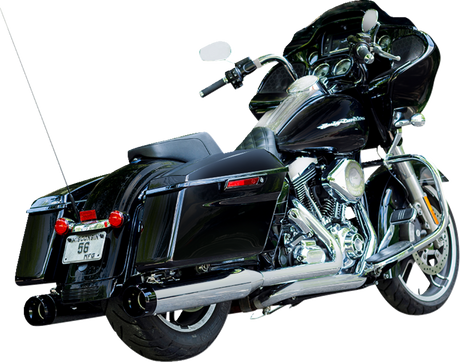 4-1/2\" MK45 Performance Mufflers - Chrome with Black Thruster 1998 - 2002