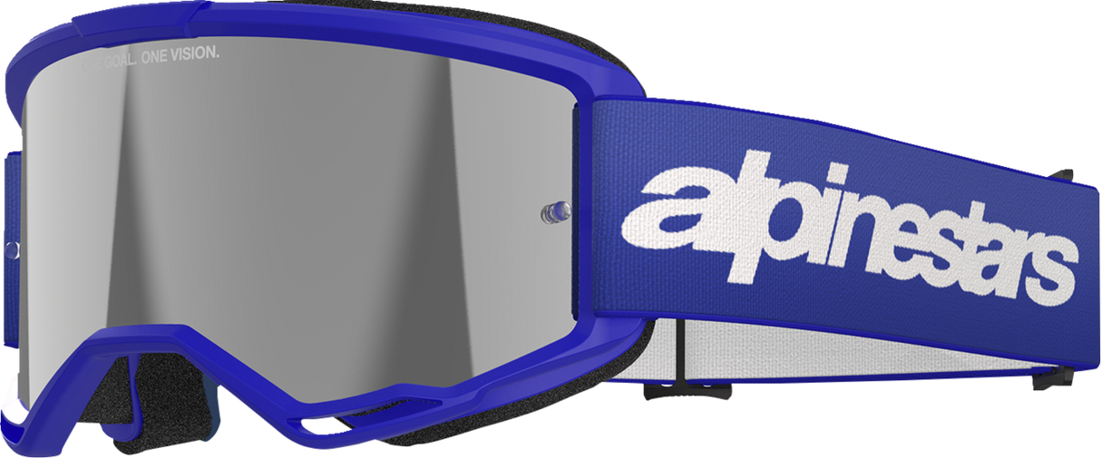 Vision 3 Goggle - Wordmark - Blue - Silver Mirror Lens