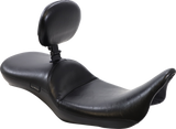 Maverick Daddy Long Legs Seat - With Backrest - Black - Smooth - FL \'08-\'23 2008 - 2023