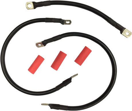 Black Battery Cable Set - \'65-\'84 FL 1965 - 1984