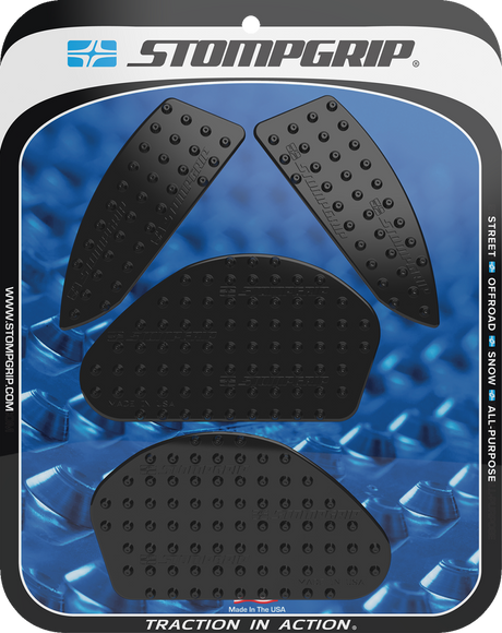 Traction Pad Tank Grips - Volcano - Black - MT-03 2020 - 2025