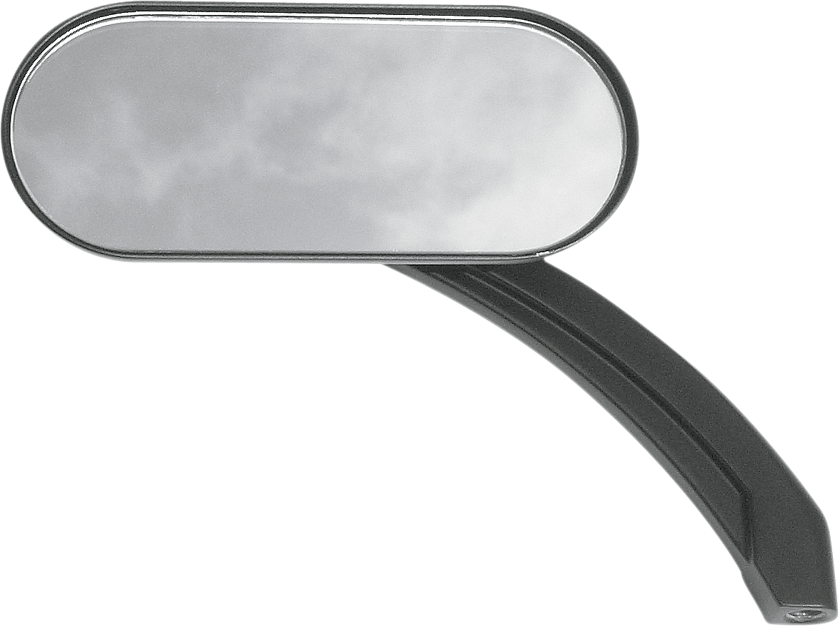 Mirror - Side View - Oval - Black/Matte - Each
