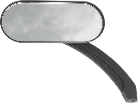 Mirror - Side View - Oval - Black/Matte - Each