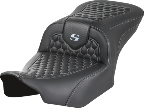 Roadsofa™ Seat - without Backrest - Honeycomb - Silver Stitch - FLTR/FLHX \'23-\'24 2023 - 2024