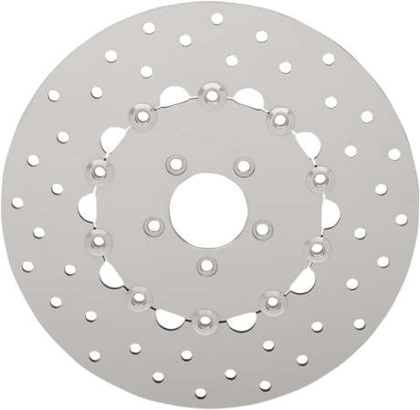 Drilled Brake Rotor - Front - 11.8\" - Dyna 2006 - 2017