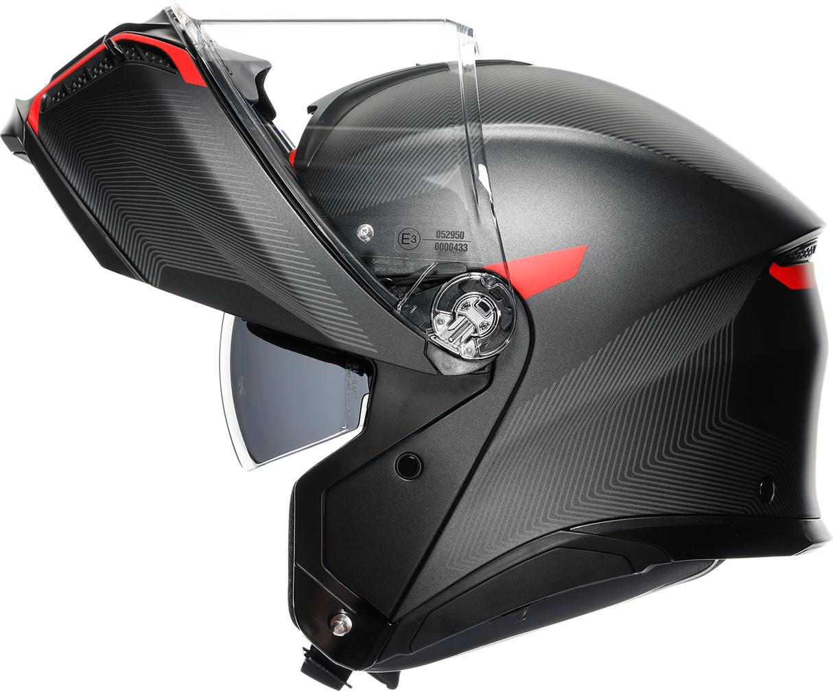 Tourmodular Helmet - Frequency - Matte Gunmetal/Red - Small