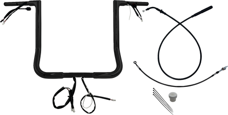 EZ Install Wired Handlebar Kit - 1-1/4\" - Flat Top - 16\" - Black 2023 - 2024