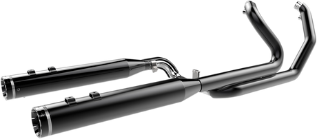 2:2 Dominator Exhaust System - Black - \'09-\'16 FL - With 4-1/2\" Muffler 2009 - 2016