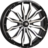 Wheel - HL21 - Front/Rear - Gloss Black w/Machined - 22x7 - 4/156 - 4+3 (+10 mm) 1996 - 2024