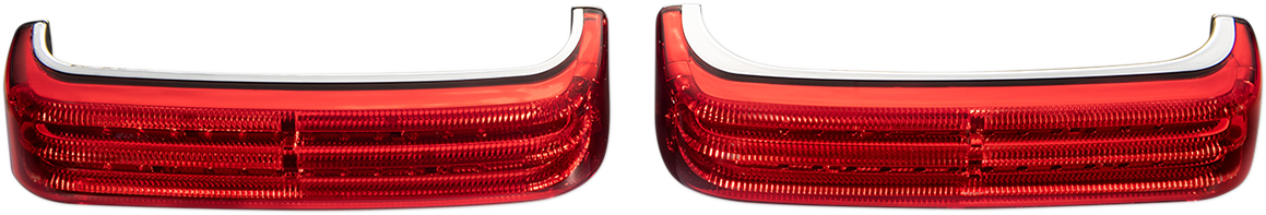Saddlebag LED Lights - Sequential - Chrome/Red 1997 - 2013