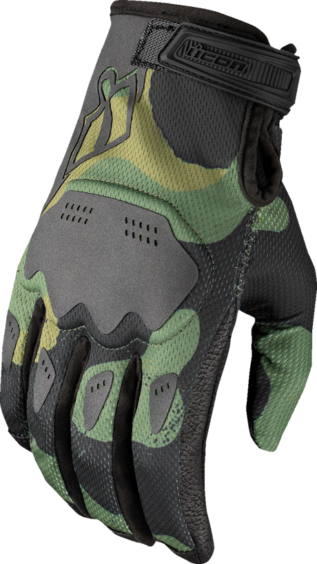 Hooligan Magnacross™ Gloves - Camo Green - Small