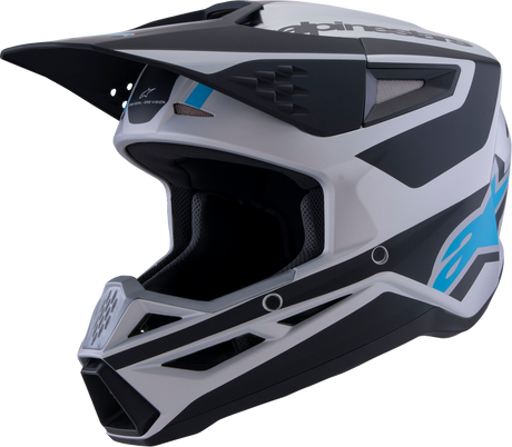 SM3 Helmet - Heat - Matte Silver/Blue/Black - 2XL