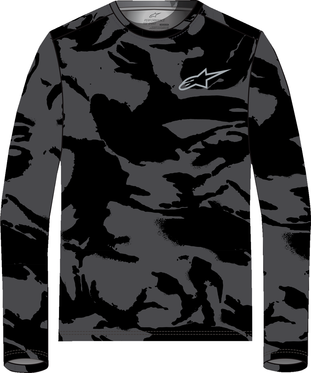 Performance Long-Sleeve T-Shirt - Black/Camo - Large