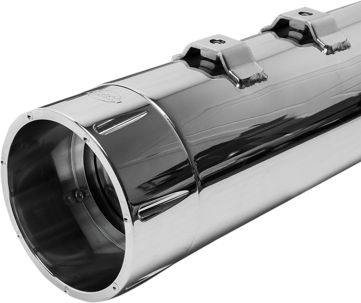 4-1/2\" MK45 Performance Mufflers - Chrome with Chrome Tracer 1995 - 2016
