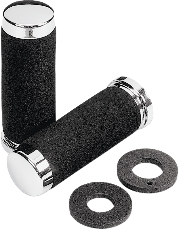 Grips - Foam - 1\" - 150 mm - Chrome