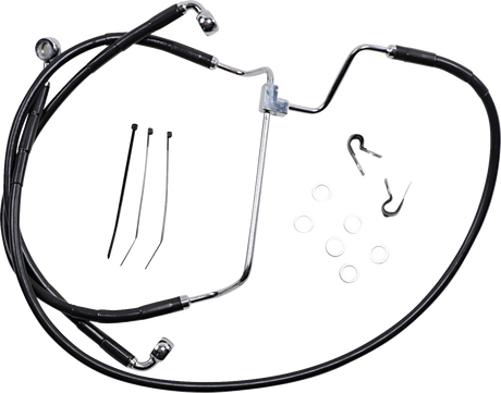 Brake Line - Front - Black - +4\" 2014 - 2019