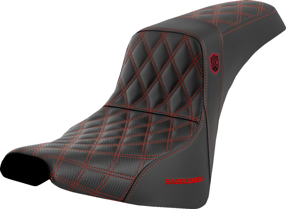 Pro Series SDC Performance Seat - without Backrest - Red Stitch - FXBB/FXST \'18-\'23 2018 - 2023
