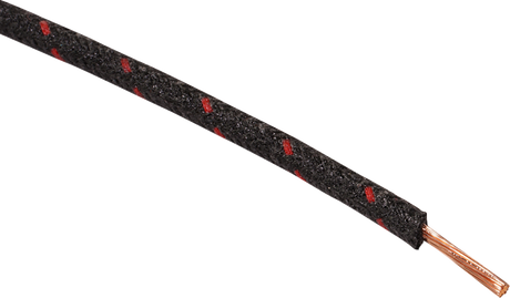 25\' Cloth-Braided Wire Spool - 16 Gauge - Black/Red
