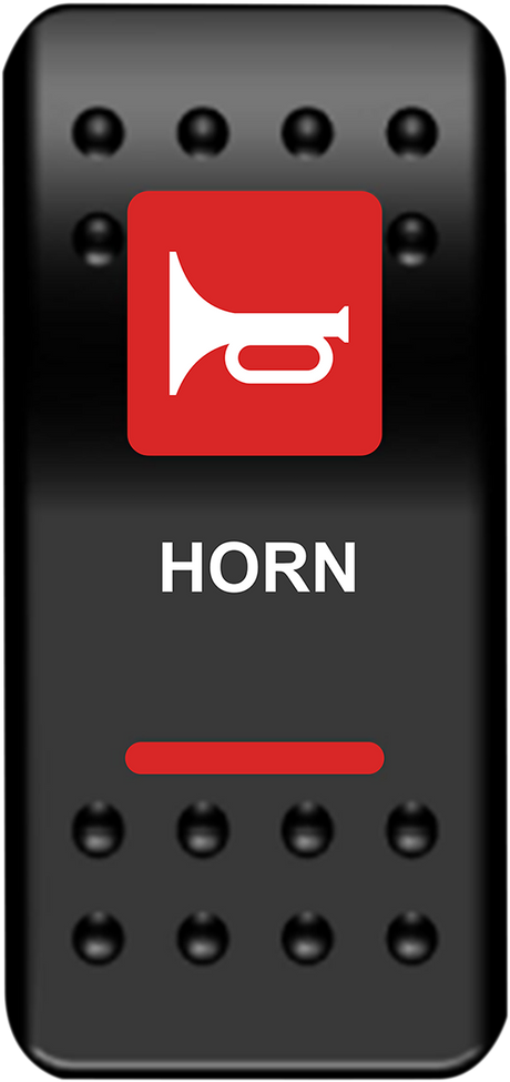 Rocker Switch - Horn - Red