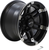 Wheel - Roll\'n 104 - Rear - Machined Black - 12x7 - 4/4 - 3+4 1993 - 2001