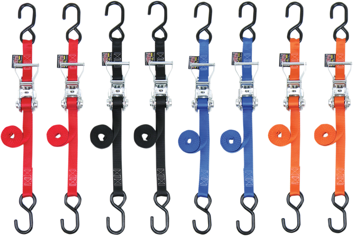 Ratchet Tie-Downs - 1\" x 6\' - Orange