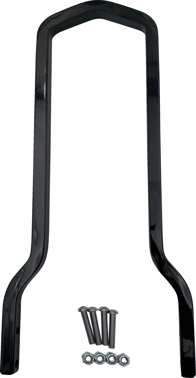 Square Sissy Bar - Tall - Black - 12.5\" H x 7.5\" W 2004 - 2020