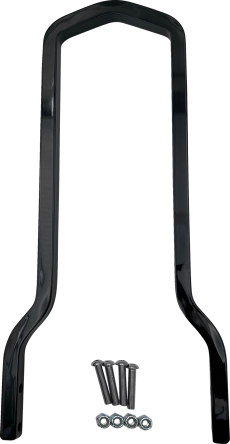 Square Sissy Bar - Tall - Black - 12.5\" H x 7.5\" W 2004 - 2020