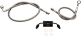 Brake Lines - 12\" - 14\" Ape Hanger Handlebars - Stainless Steel 2013 - 2022