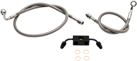 Brake Lines - 12\" - 14\" Ape Hanger Handlebars - Stainless Steel 2013 - 2022