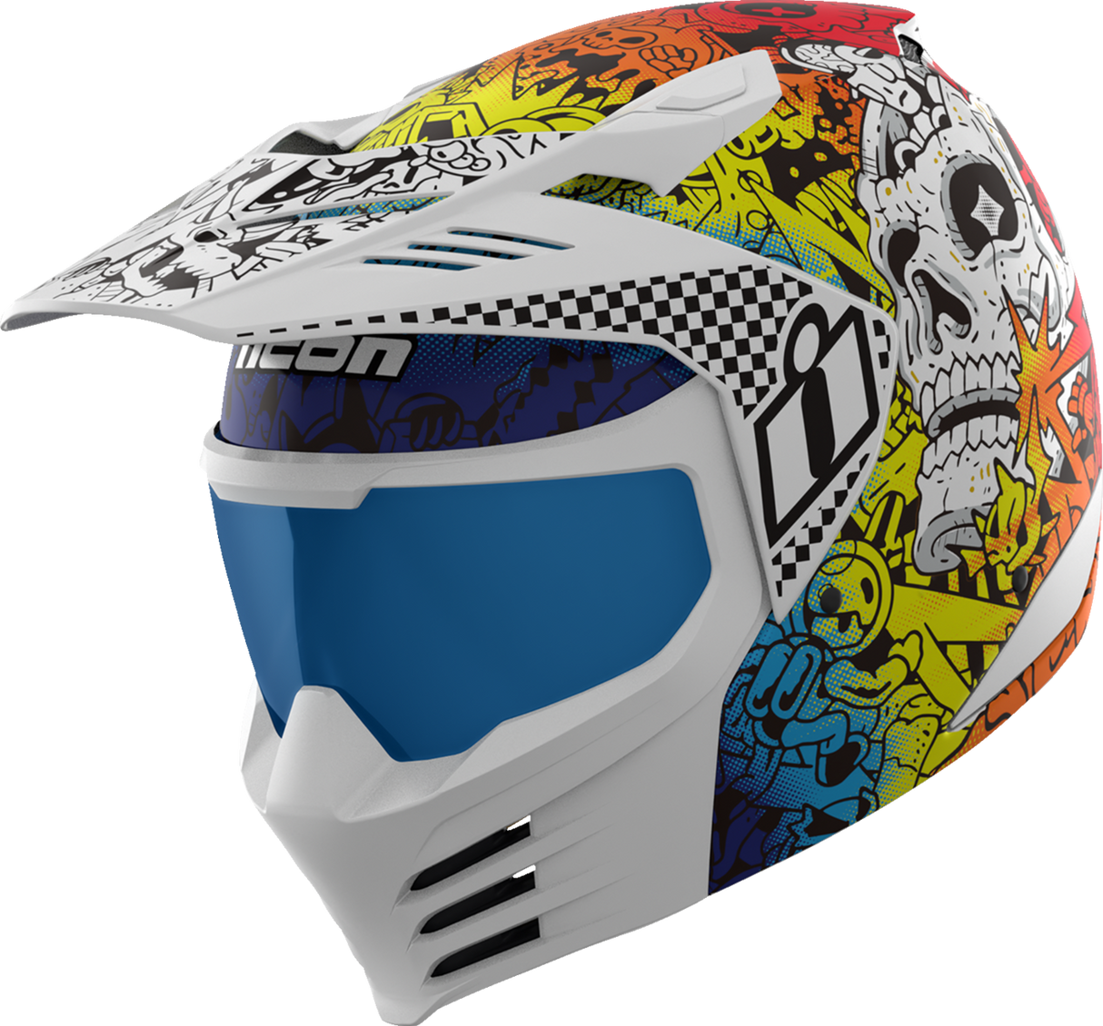 Elsinore™ Helmet - Doodle 3 - White - Large